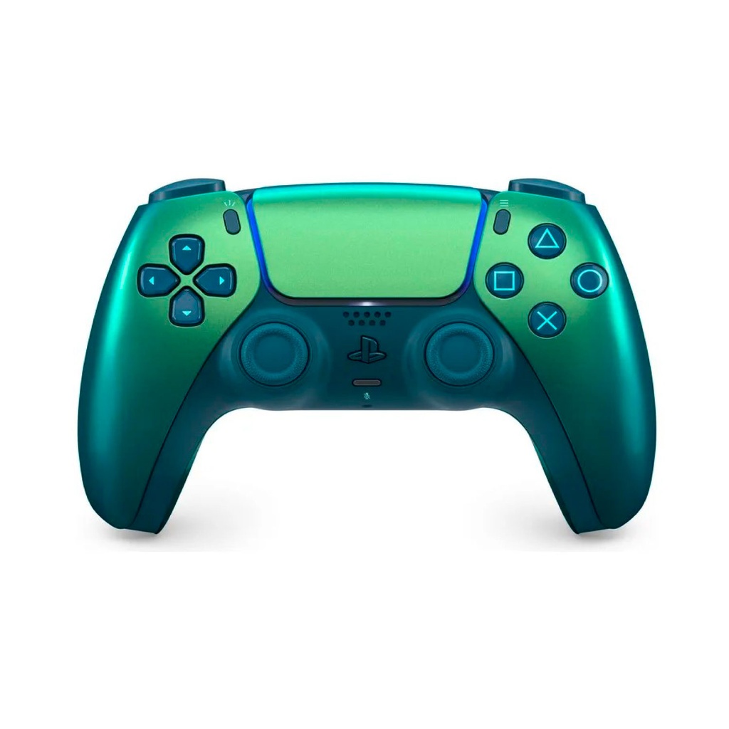 Joystick Sony Dualsense Con Iluminación Rgb Verde Azulado