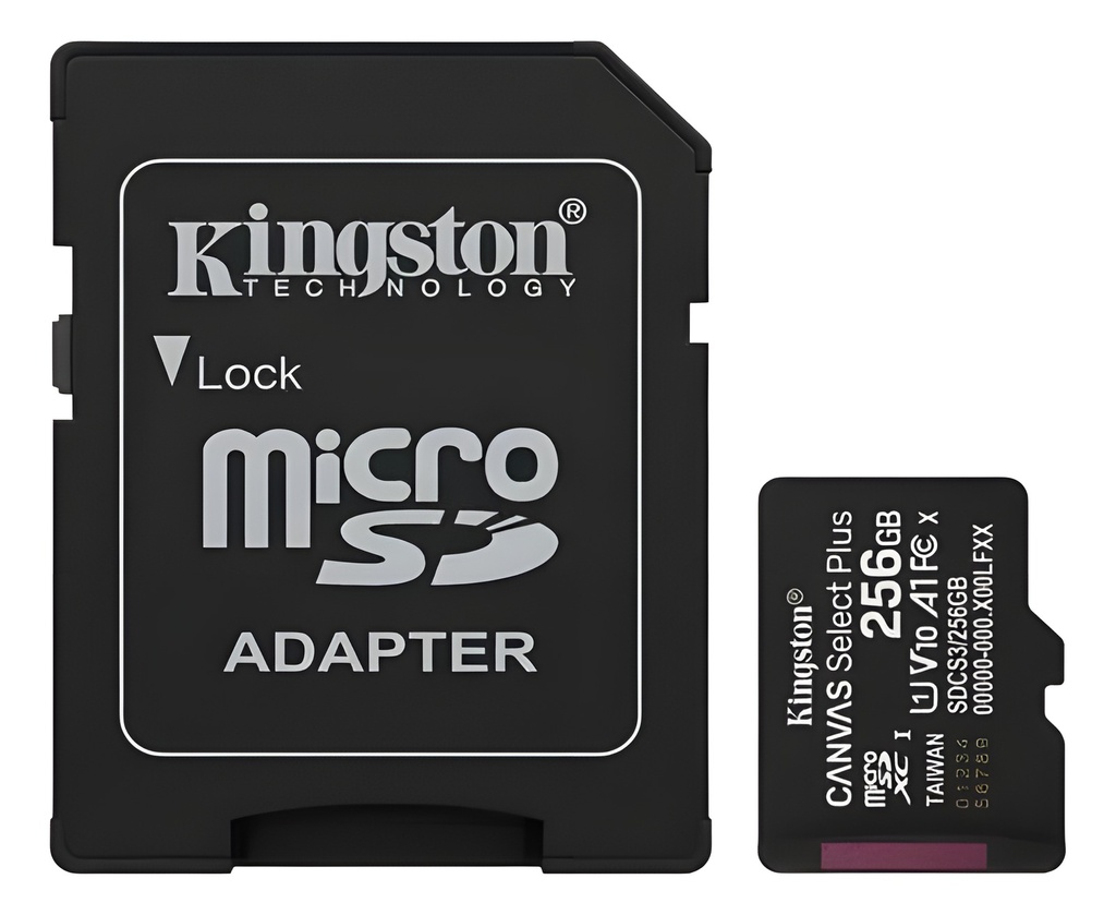 Memoria microSD 256GB Clase 10 150MB/s Uhs-I A1 V10