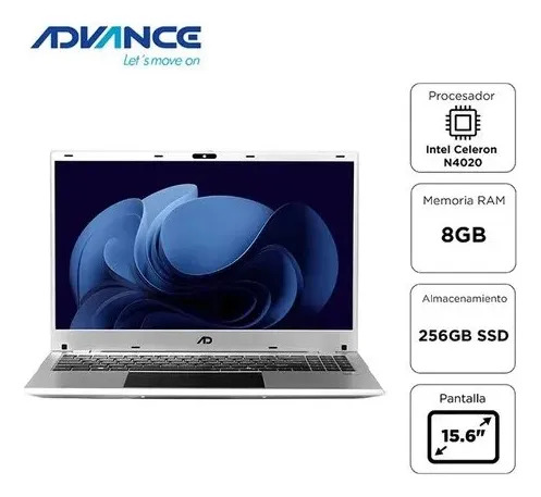 Notebook 15.6" Advance Procesador N4020 8GB 256GB SSD
