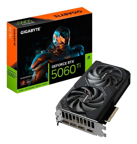 Tarjeta De Video Gigabyte Gv-N506twf2oc-8GD 8GB Gddr7 Rtx 5060 Ti Windforce Oc