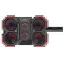Cooler Para Notebook Con Ventiladores 90mm X4 Y Ajuste En 6 Posiciones Hasta 17 Pulgadas Negro