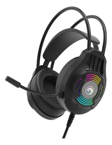 Auriculares Circumaurales Con Microfono Marvo Iluminación Rgb