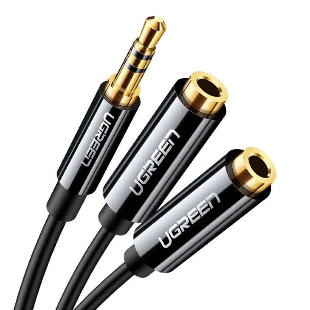 Adaptador Audio 3,5 Macho a 2 x 3,5 Hembra