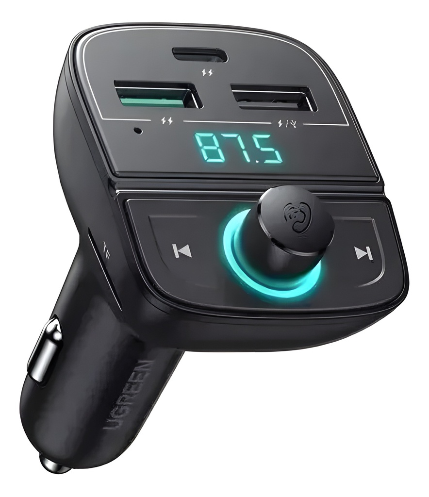 Adaptador Bluetooth Para Auto Con Pantalla Y Carga Rápida USB
