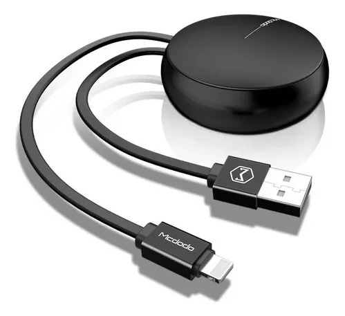 Cable Retráctil 90cm Carga y Transferencia Lighting a USB Marcas Varias