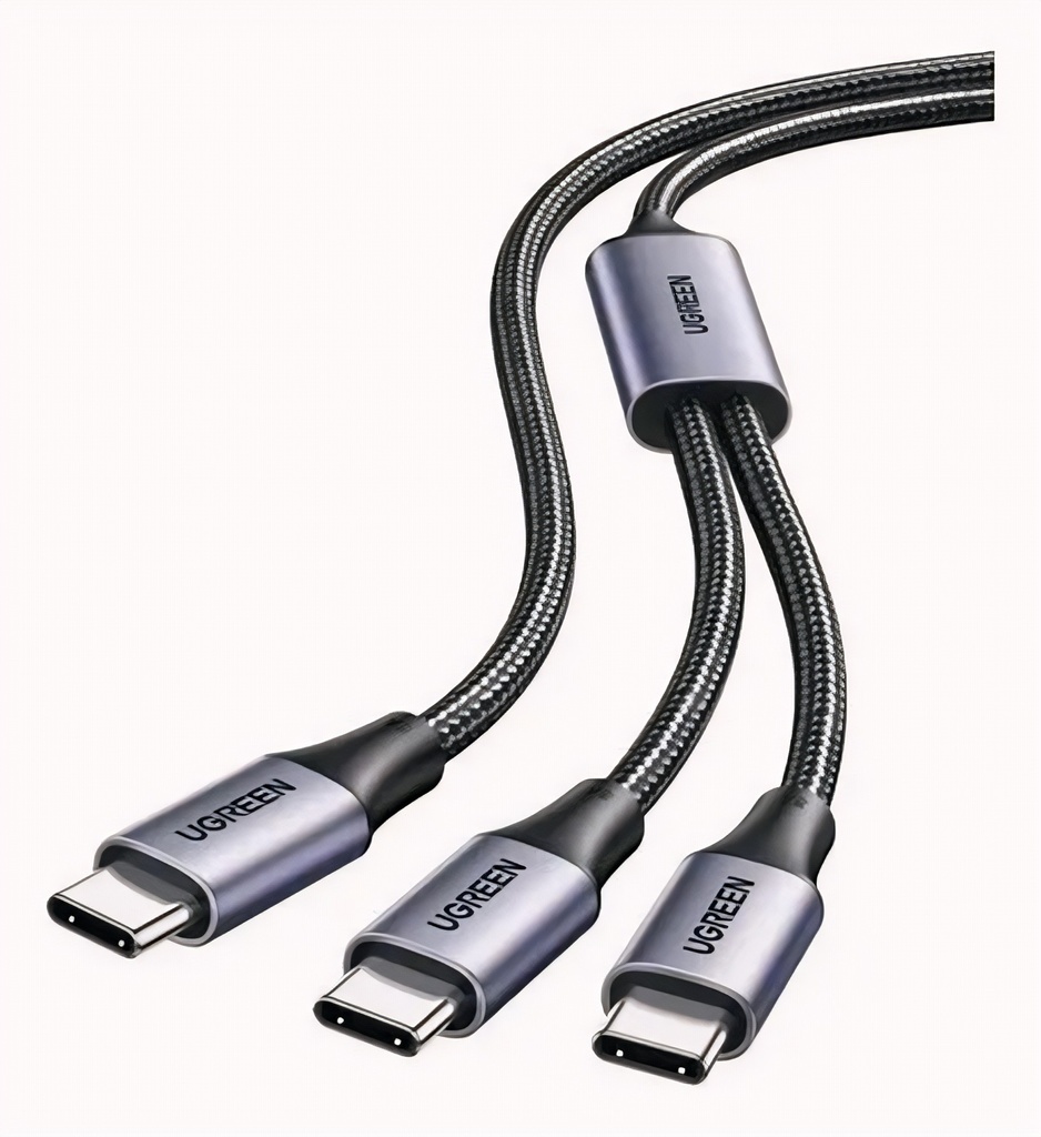 Cable De Carga USB-C A 2xUSB-C USB 3.2 100W 1.5m