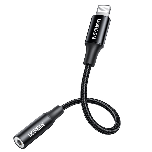 Adaptador Lightning A Audio 3.5mm Negro