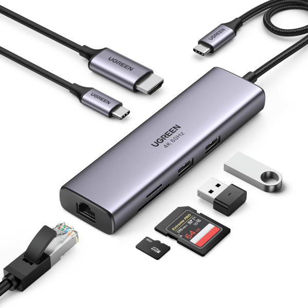 Adaptador USB-C A HDMI Y VGA 4K
