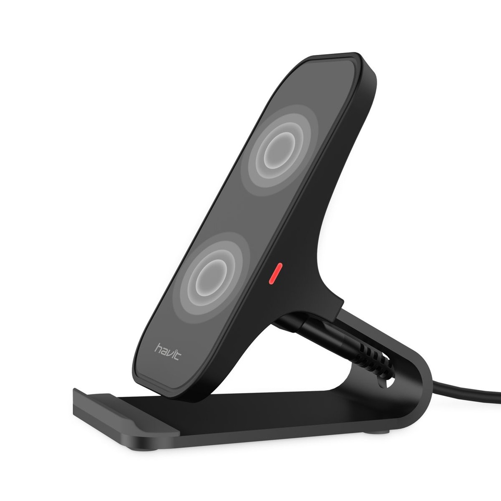 Cargador Inalámbrico Havit Black Silver