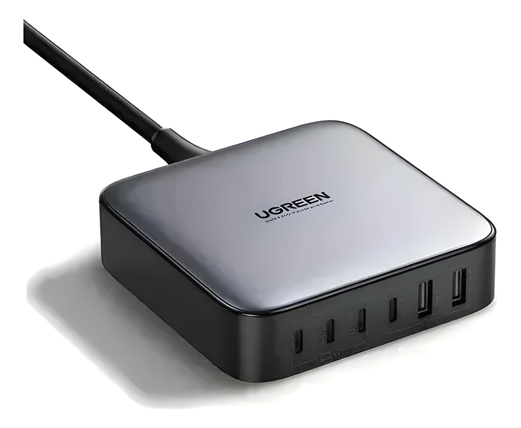 Cargador De Pared 200W 6 Puertos USB-C Y USB-A Gan