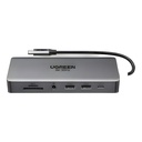 Docking Station USB-C 13 En 1 Con Carga Pd De 100W Y Ethernet Gigabit