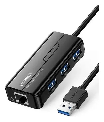 Hub USB 3.0 Con Adaptador Ethernet 3 Puertos 1000mbps