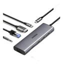Hub USB-C 10 Puertos Con HDMI 4K Y VGA Y Carga Pd 100W