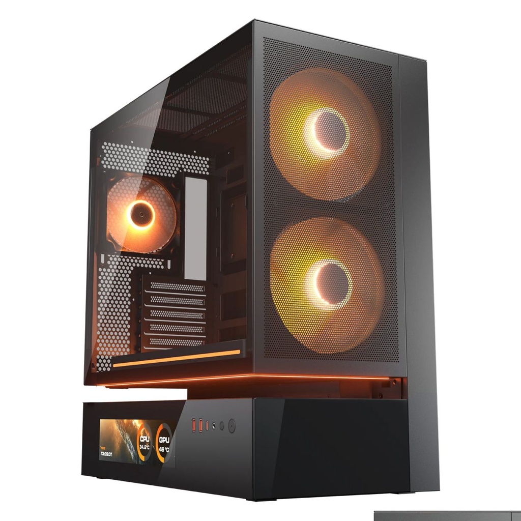 Gabinete Cougar Cfv235 Mesh Vision Black