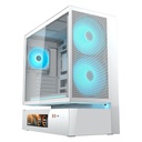 Gabinete PC Mid Tower Blanco Con Iluminación LED