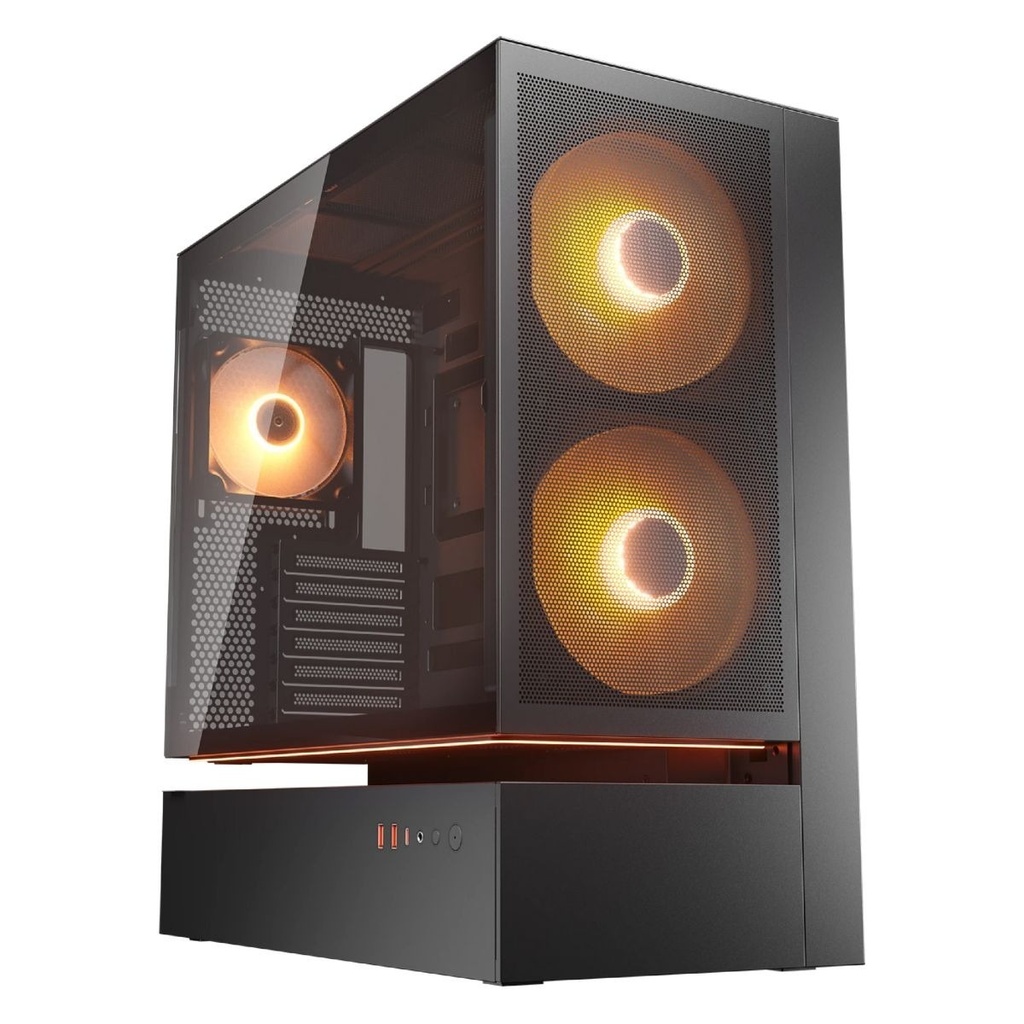 Gabinete PC Mid-Tower Atx Negro Mesh