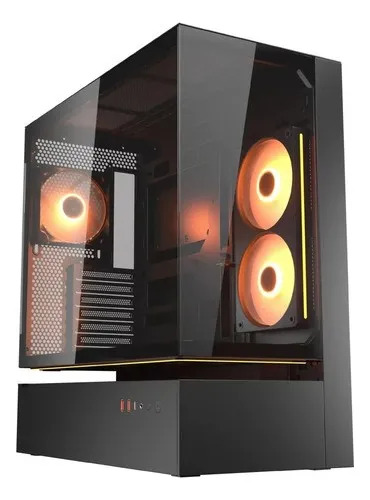 Gabinete Mid Tower Con Cristal Translúcido Y LED