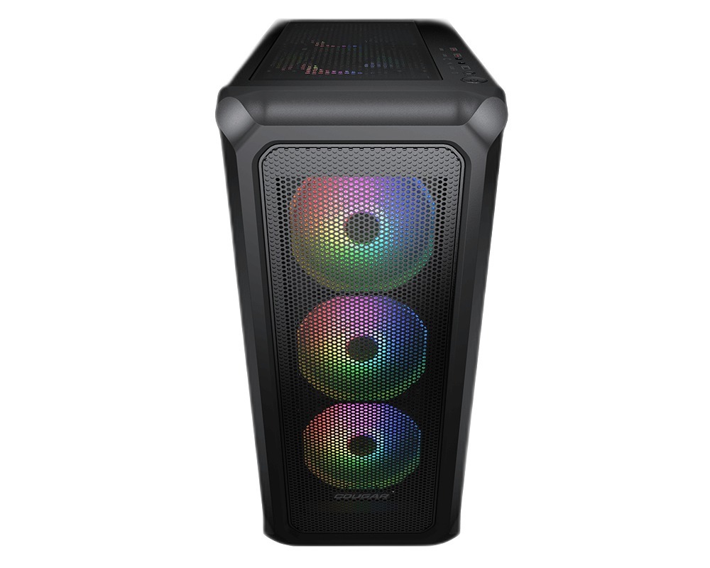 Gabinete PC Mid-Tower Atx Negro Vidrio Templado 3 Ventiladores Argb