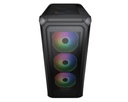 Gabinete PC Mid-Tower Atx Negro Vidrio Templado 3 Ventiladores Argb