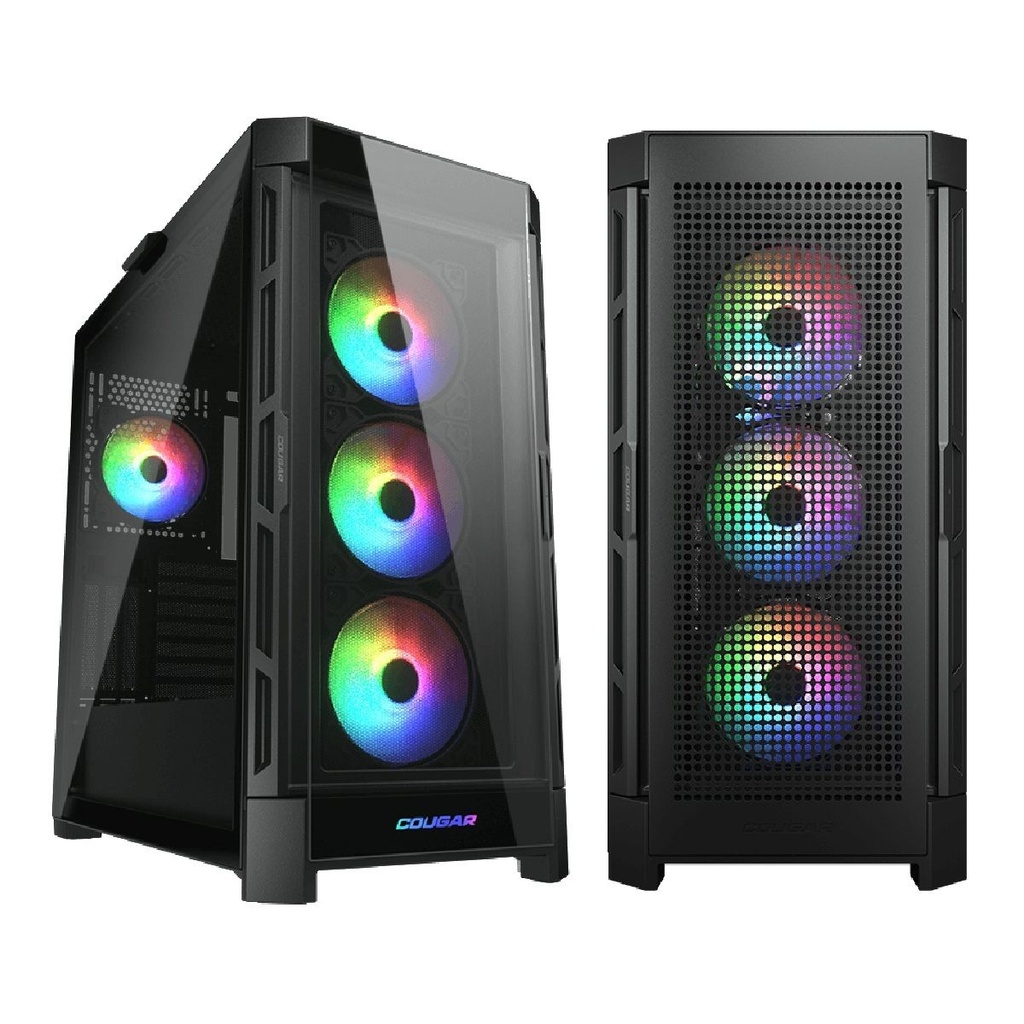 Gabinete PC Mid Tower Atx Negro Con Iluminación Argb