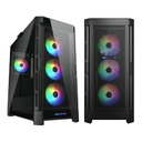 Gabinete PC Mid Tower Atx Negro Con Iluminación Argb