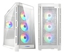 Gabinete PC Mid-Tower Atx Blanco Con Iluminación Argb