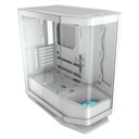 Gabinete PC Mid Tower Atx Blanco Vidrio Templado 1 Pre-Instalado Argb