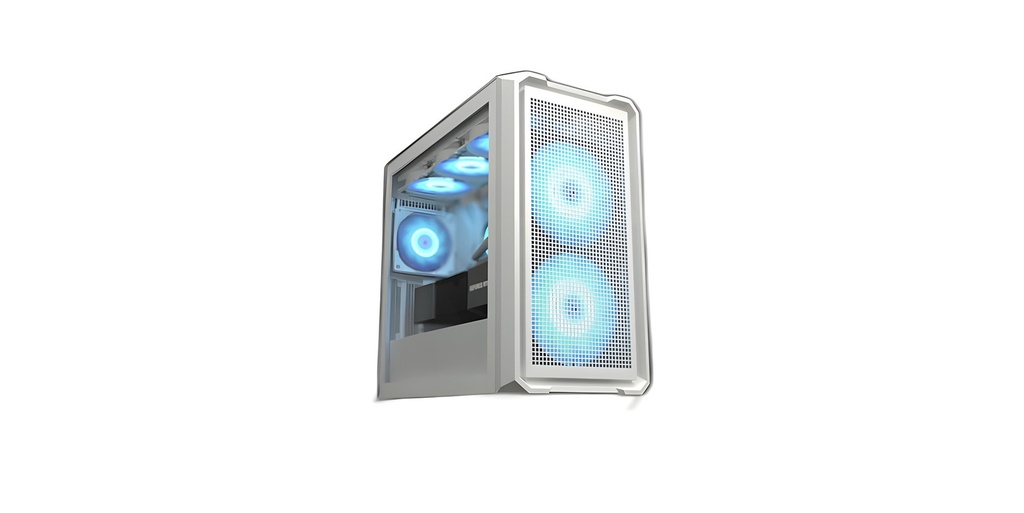Gabinete PC Mini Tower Negro Vidrio Templado 2 Ventiladores Rgb