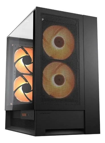 Gabinete Mid Tower Con Iluminación Argb Negro