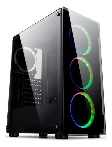 Gabinete Gaming Perseo Atx Con 3 Fanes Frontales Argb