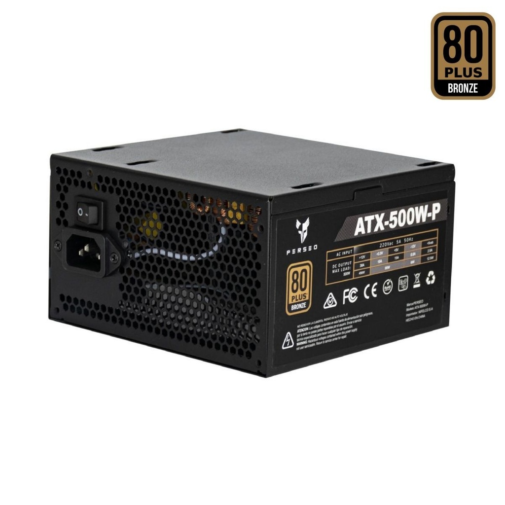 Fuente Atx 500W 80 Plus Bronze No Modular