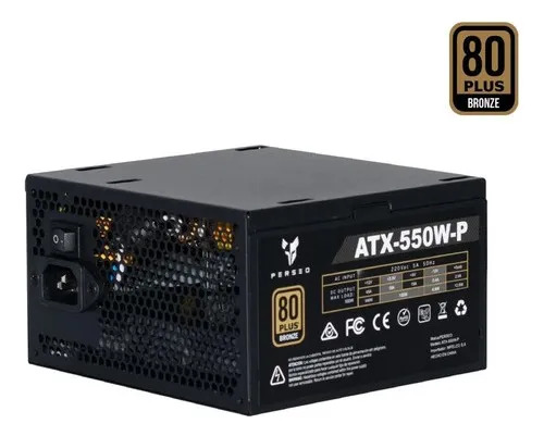 Fuente Atx 550W Perseo 80 Plus Bronze No Modular