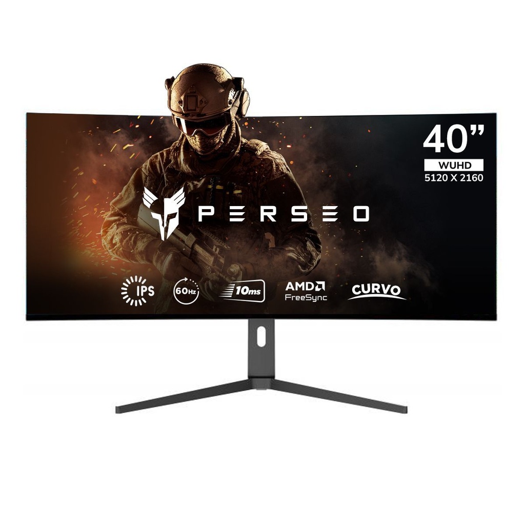 Monitor Perseo Curvo 40" Led Ips Wuhd 5k 60hz