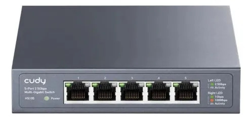Switch No Administrable 5 Puertos 2.5 Gigabit Cudy