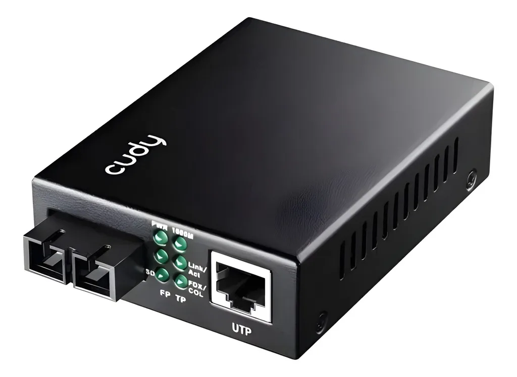 Conversor De Medios Gigabit Ethernet Monomodo Sc 20km