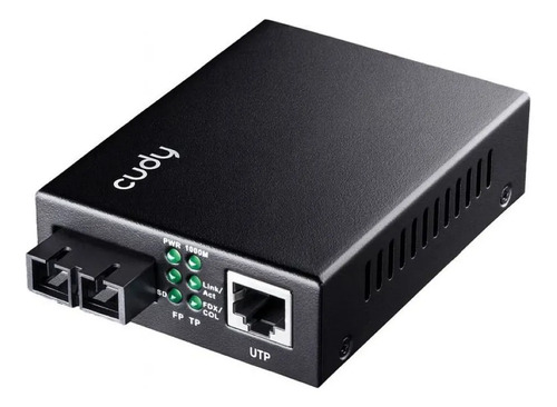 Convertidor Monomodo PoE+ 2 Puertos RJ45 + SFP Gigabit Ethernet a Fibra Óptica 20km Cudy