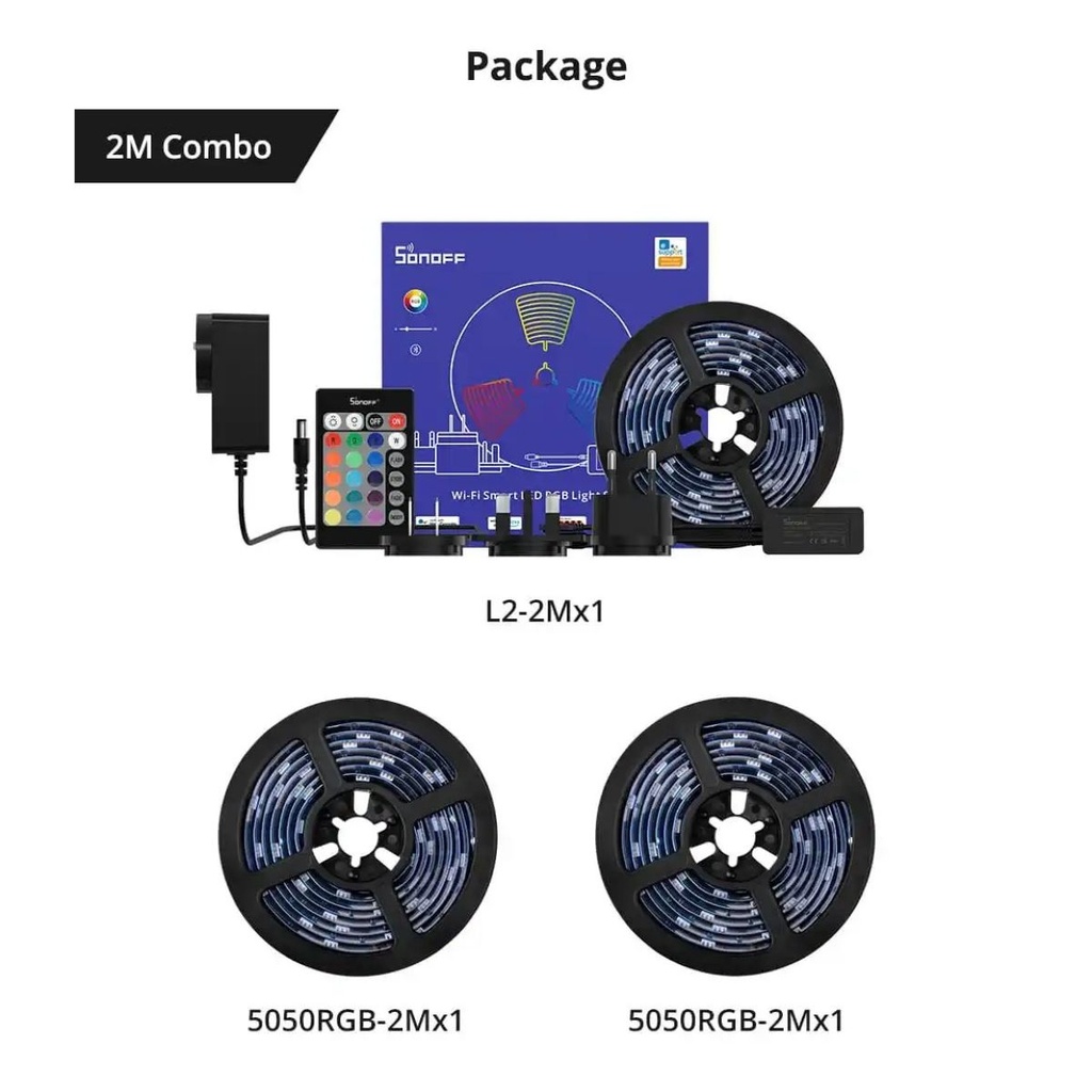 Tira Led Sonoff L2-2m Wi-fi Smart Rgb 2m