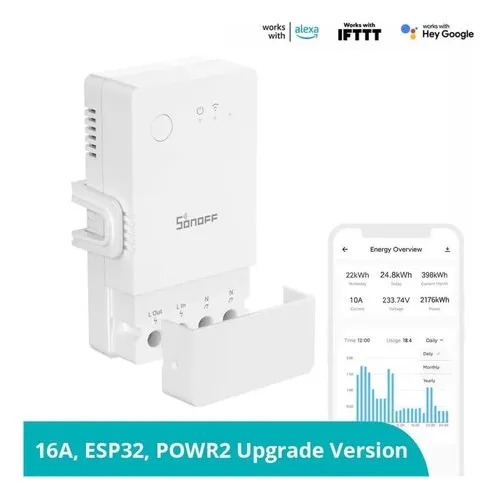 Interruptor Monitoreo De Energía 16A Sonoff