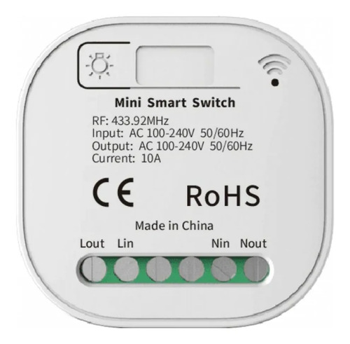 Receptor Controlador Rf 433MHz 1 Canal Moes