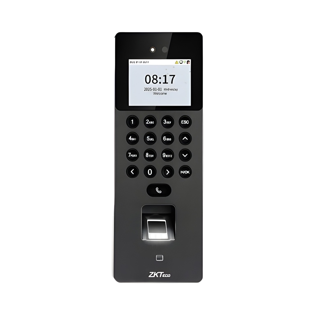 Teclado De Alarma Cableado Control Acceso Biometrico Facial Y Huella Dactilar Con Pantalla LCD Conexión TCP/IP