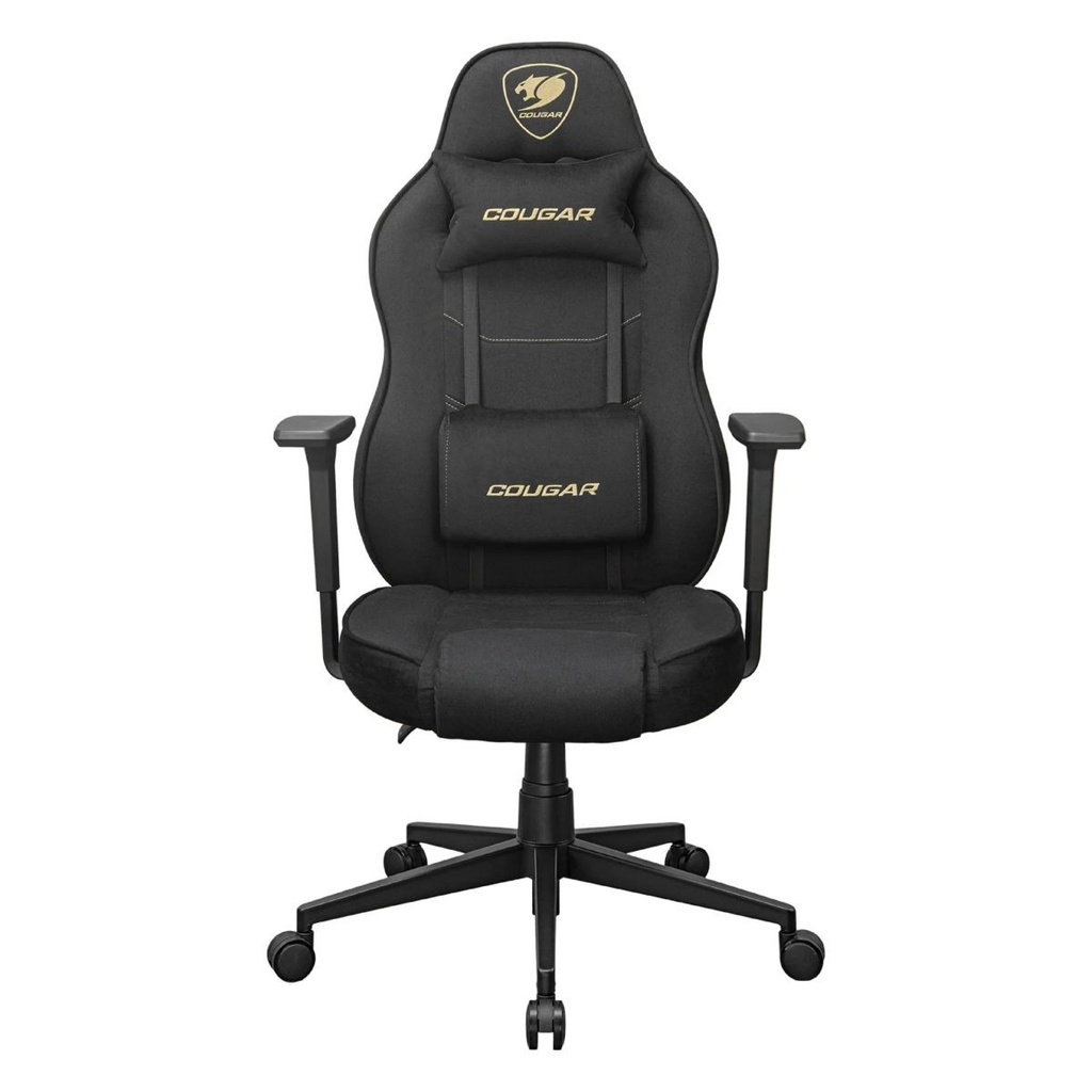 Silla Gamer Negro Dorado Imitación Lino