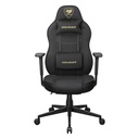 Silla Gamer Negro Dorado Imitación Lino