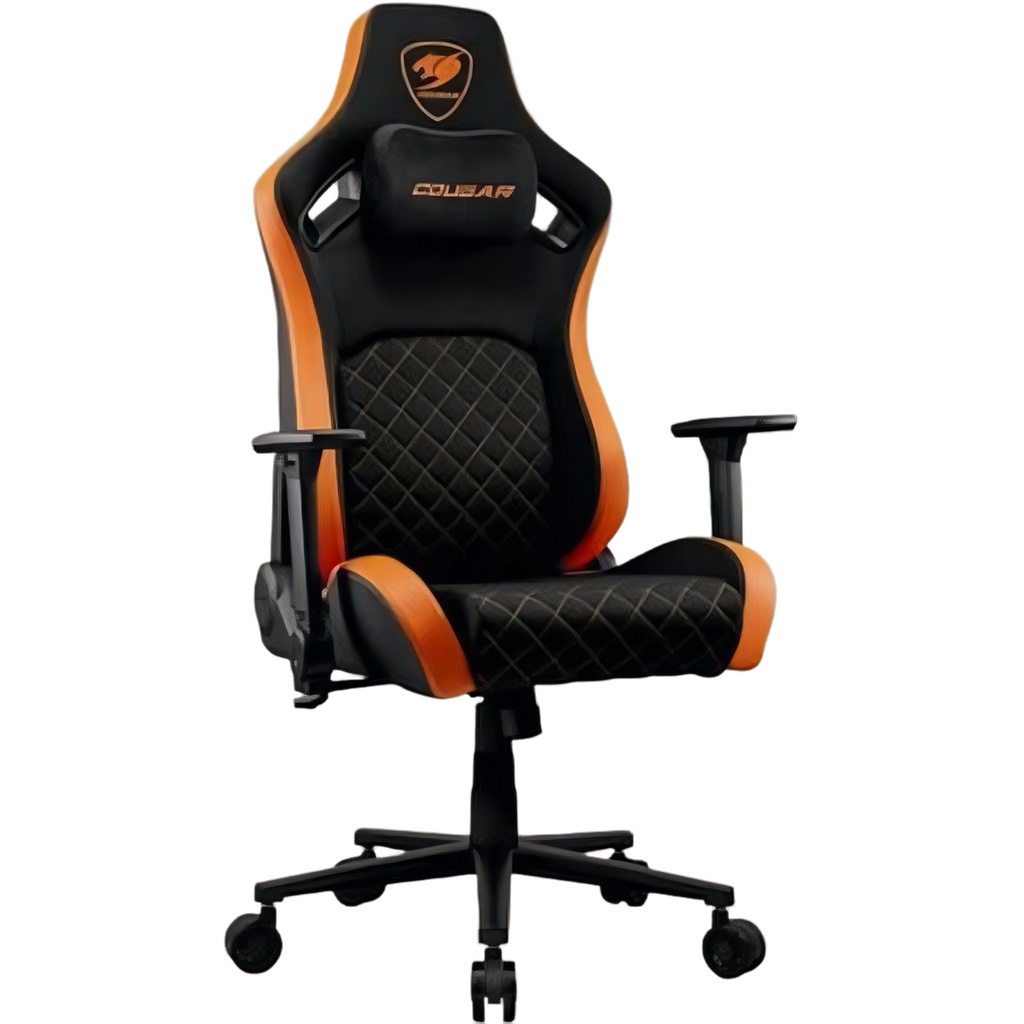 Silla Gamer Naranja Tejido Reposabrazos 3D Reclinable 120KG