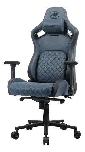 Silla Gamer Azul Marino WD Azul Cuero Reposabrazos 4D 150 Kg