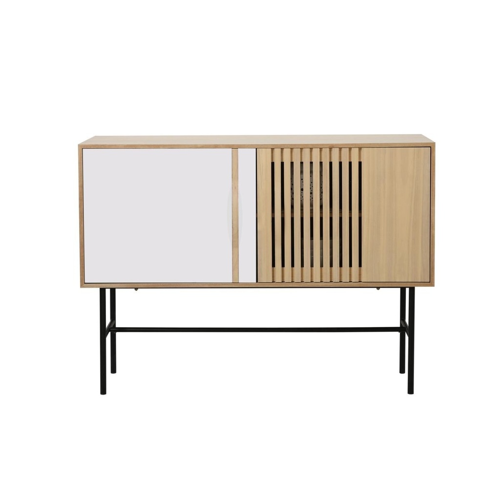 Aparador 110x35x80 Madera Y Blanco