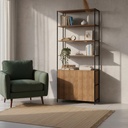 Biblioteca 2 Puertas Unsi Furniture Negro/Madera