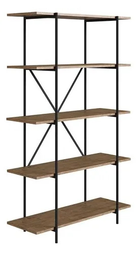 Estantería Baja Negro/Madera