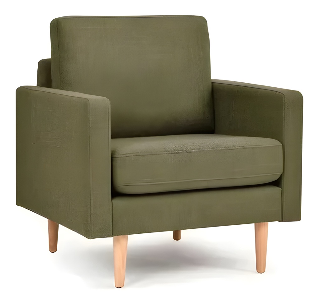 Butaca Rústica Verde 80x86cm Tapizado Textil Sintético
