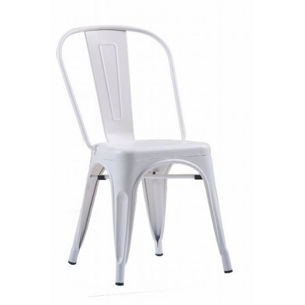Silla De Oficina Acero Galvanizado Blanco