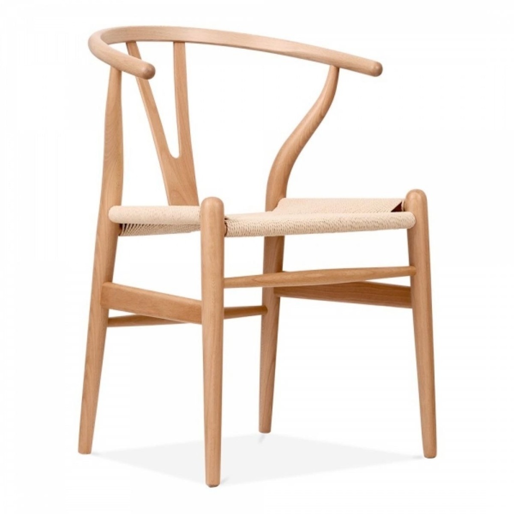 Silla De Comedor Madera De Haya Y Fibra Natural Madera